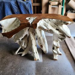 White Root Console Table 36x16x29