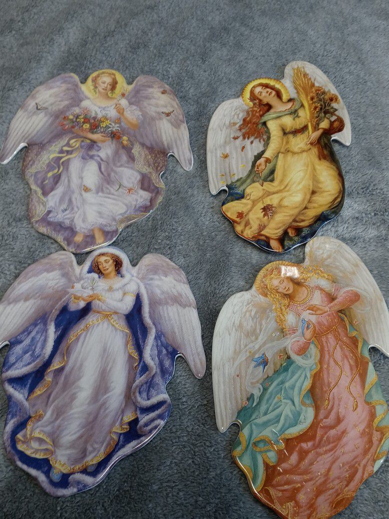 Four Seasons Of Joy Plates Angels Edgar Jerins Each Plate Is Numbered