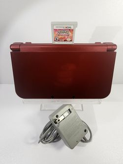 Nintendo NEW 3DS XL In Metallic Red bundled with Pokemon Omega Ruby