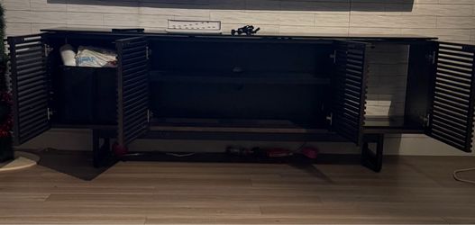 Dark brown corridor tv stand