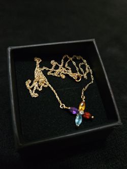 Like New 14K 🔥 Vintage Four Petal Flower Pendant With Necklace 💎 (Meet & Test) 🚗