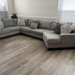 Beautiful Gray Sectional Sofa 