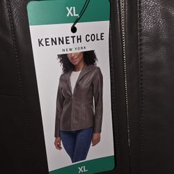 Kenneth Cole Ladies' Faux Leather Jacket M, L XL,XXL New Price Firm Corona92879 