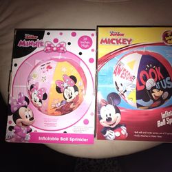 Disney's Minnie Or Mickey Mouse Inflatable Sprinkler 28 Inche High  $5 each