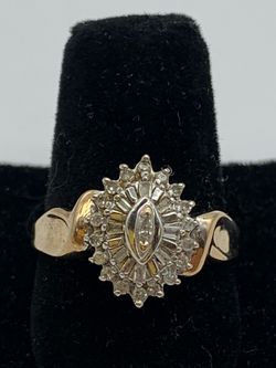Diamond cluster ring #29893