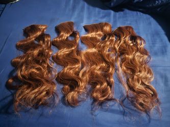 Hair Extensions Clip In Auburn. 4 Pieces
