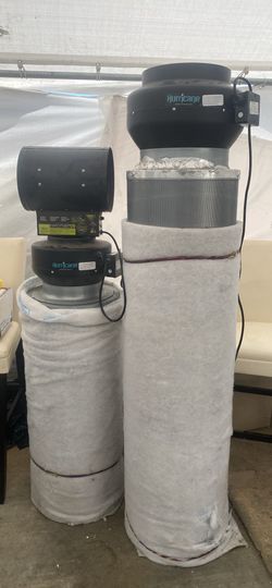 Can-Lite 1500 CFM Carbon Filter W/ 10” & 12”  Inline Hurricane Fan & Phresh Silencer VG