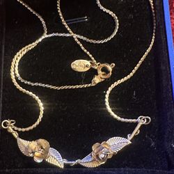 Gold Necklace Indian maybe Plated New Very Unique 