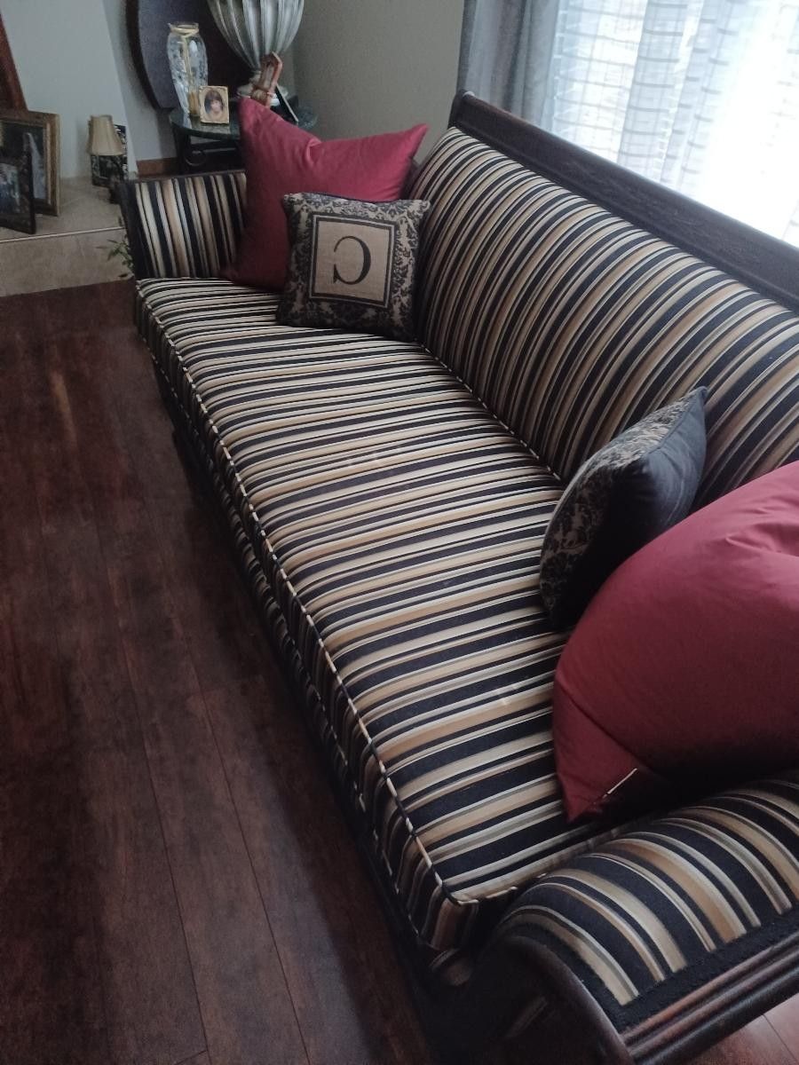 100 Year Old Re-Uphoelstered Couch Thats A Must See