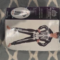 Child L 12-14 Hooded Skeleton Bodysuit