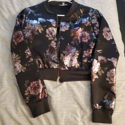 Cropped Bomber Jacket