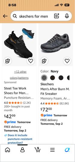 Skechers.     After burn