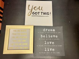 3 Framed Quotes