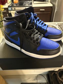 Jordan 1 Mid Royal Blue & Black 10.5M