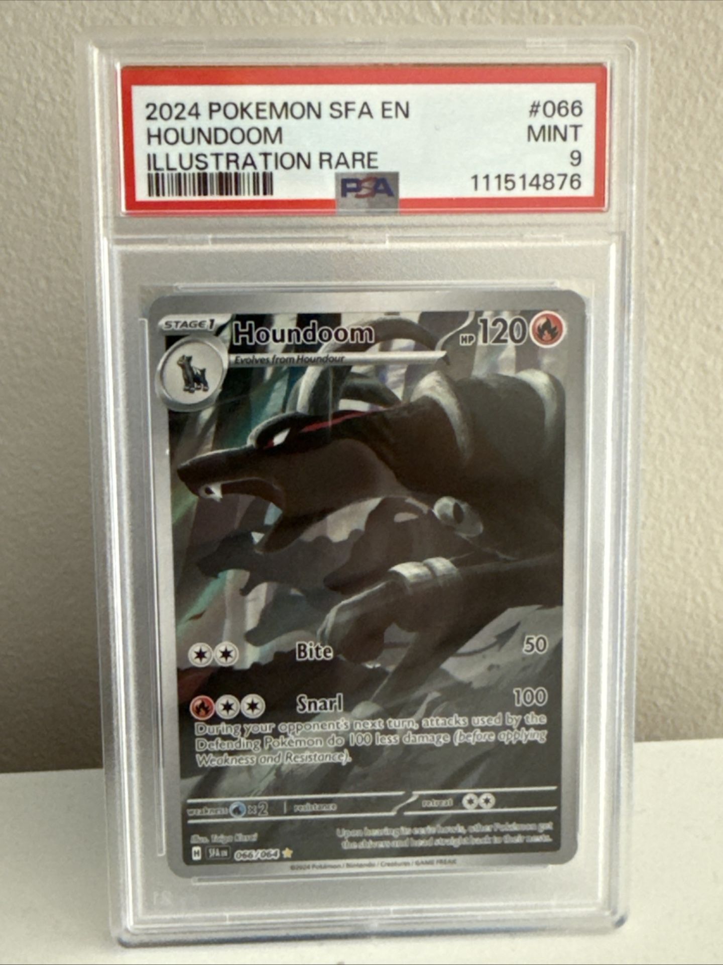Houndoom #64 Shrouded Fable PSA 9