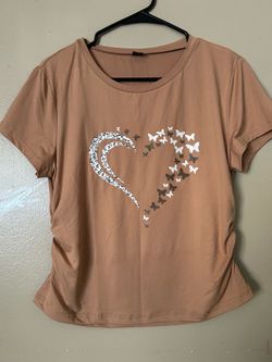 Women's Casual Short-Sleeve Crew-Neck T-Shirt, Size XL