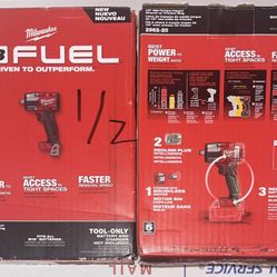 Milwaukee M18 Fuel 1/2” Mid Torque Impact Wrench. Tool Only. Model #2962-20