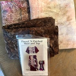 Rayon 9 Yards Fabric (3 Different Colors) And Pattern