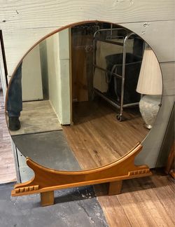 Vintage Round Dresser Top Mirror