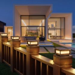 Brand New Mlambert 12 Pack Solar Post Cap Lights Outdoor, Waterproof Deck Fence Post Light for 4x4 Wood/Vinyl Posts, 6x6 Wooden Posts, Cool/Warm Light