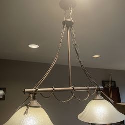 Pool table or kitchen Island 2 Globe chandelier 