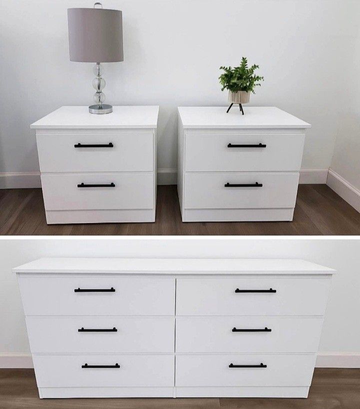 DRESSER AND TWO NIGHTSTANDS // CÓMODA Y DOS MESITAS DE NOCHE