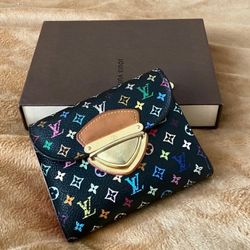 Authentic LOUIS VUITTON WALLET LIMITED EDITION MULTICOLOR BLACK 