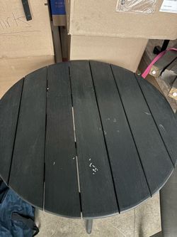 Grey Wooden Patio Table