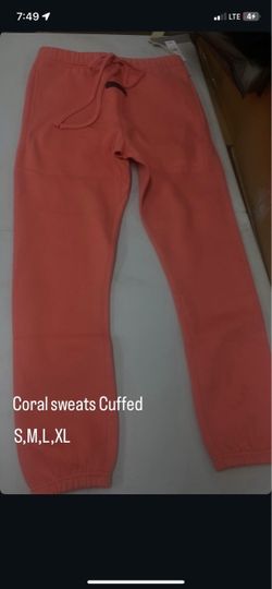 Coral Cuffed Sweatpants essentials fear of god