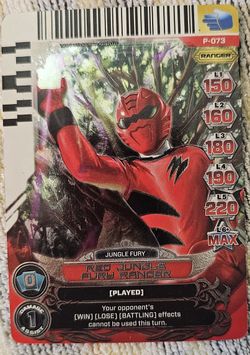"RARE P-073 Jungle Fury" Holo Power Rangers Card