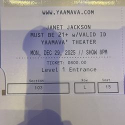 JANET JACKSON YAAMAVA TONIGHT