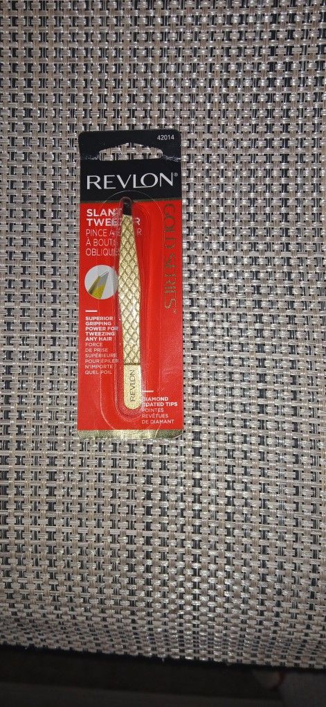 Revlon Gold Series Slant Tweezers New