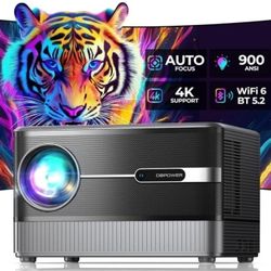PORTABLE MOVIE PROJECTOR  4K, WIFI 6,  BLUETOOTH