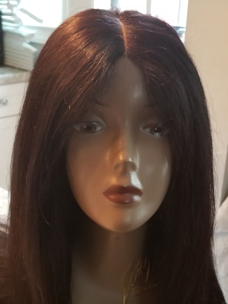 Preorder only. Customized 28 Brazilian human hair straight wig with matching closure