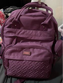 Diaper backpack, babble too