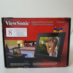 ViewSonic Digital Photo Frame 8" VFD823-50 , New ( Open Box) . 8" Accent Frame. Share your pictures in brilliant color . Elegant frame offers easy -t