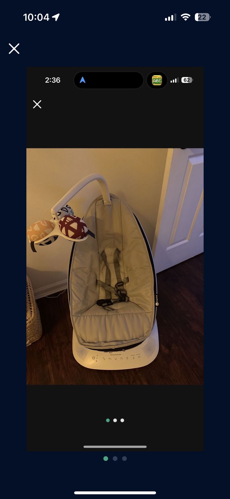 4moms MamaRoo Multi-Motion Baby Swing, Bluetooth Enabled with 5 Unique Motions, Grey