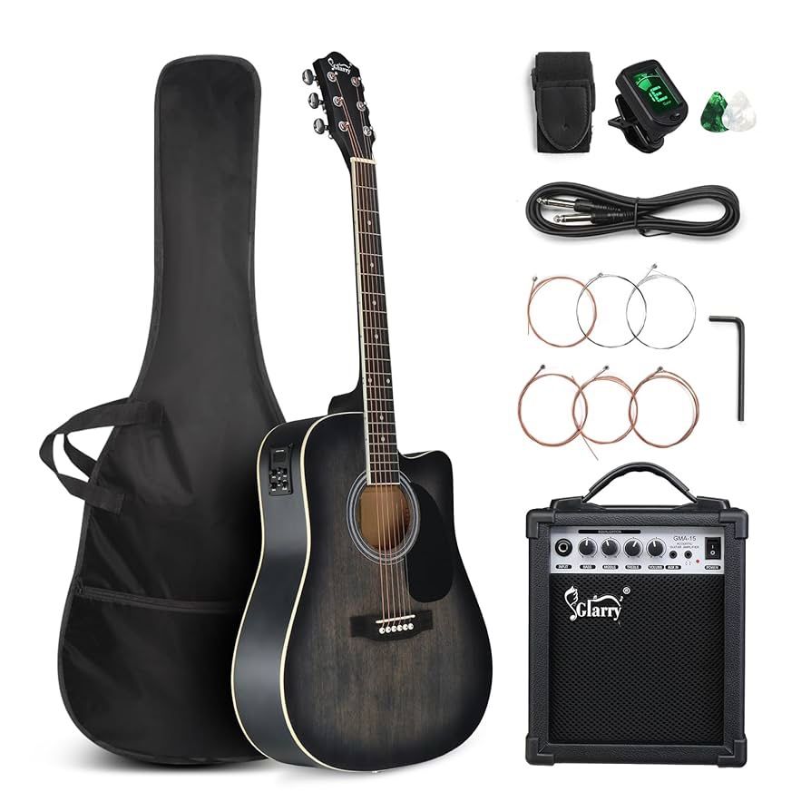 NEW - Full Size 6 Strings Acoustic Electric Guitar