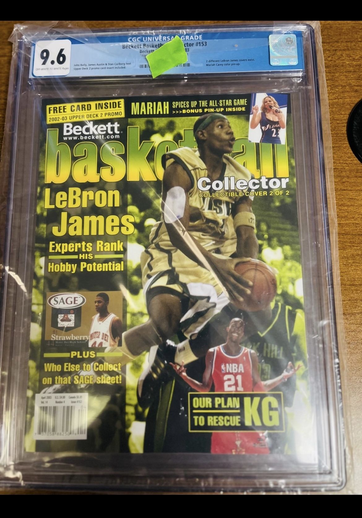 9.6 Graded LeBron James Beckett Magazine 