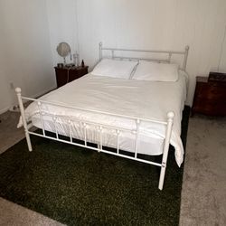 Queen Size Bed Frame + Mattress 