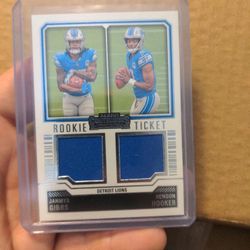 Jahmyr Gibbs , Hendon Hooker Rookie Card 