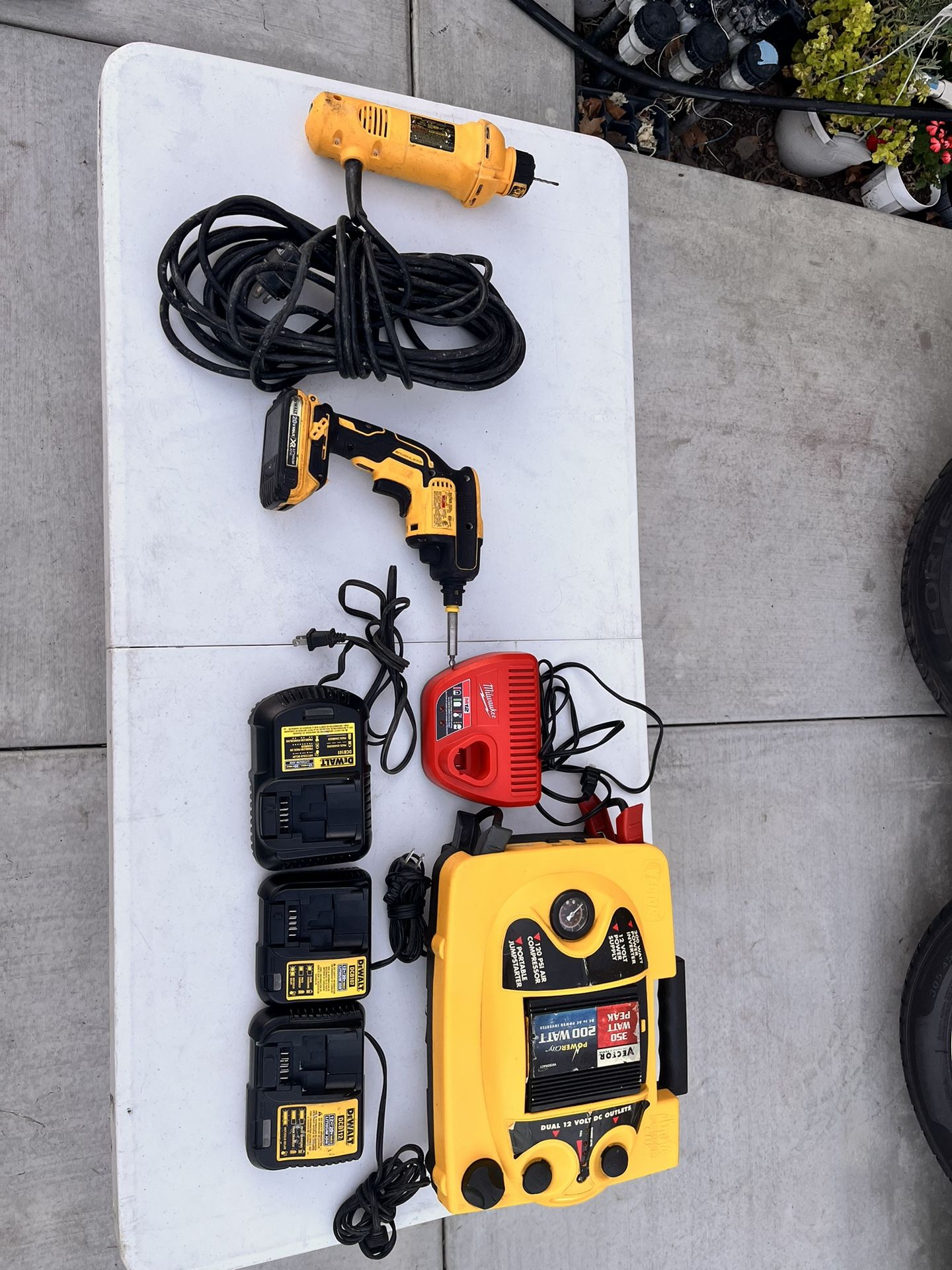 Dewalt Drywall Drill , Chargers,and More Tools Bundle 