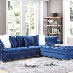 BRAND NEW BLUE SECTIONAL SOFA 