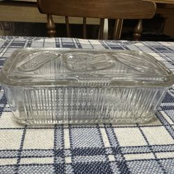 Vintage Federal Glass Refrigerator Dish