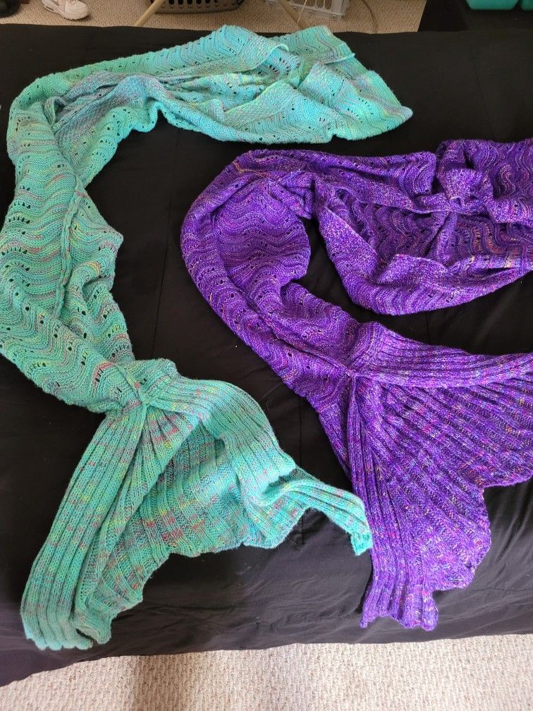 Mermaid Tail Kid Blankets