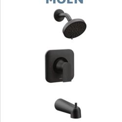 Moen Genta LX Tub and Shower Trim Package with Multi Function Shower Head - Less Valve