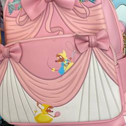 Disney Princess Loungefly Cinderella Pink Dress Mini Backpack Pre-owned