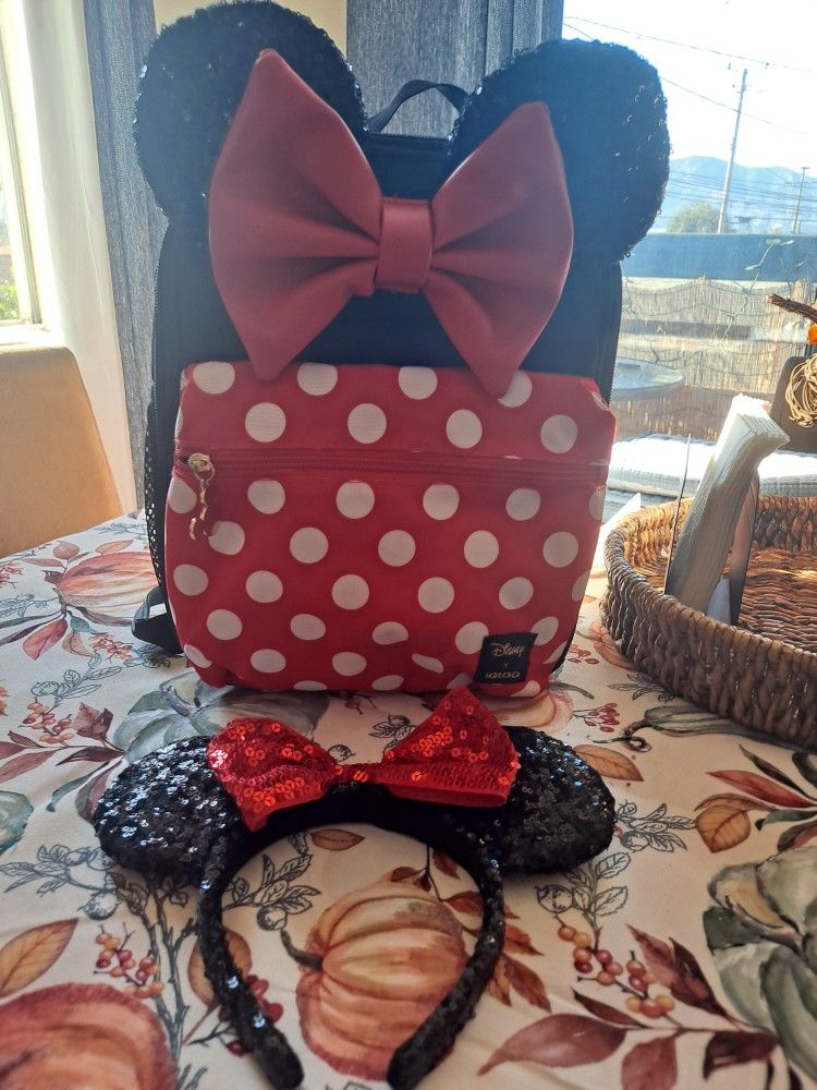 Disney Minnie Mouse Backpack Cooler And Ears