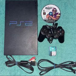 SONY PLAYSTATION 2 PS2 CONSOLE WITH VIDEO GAME, CONTROLLER & CORDS