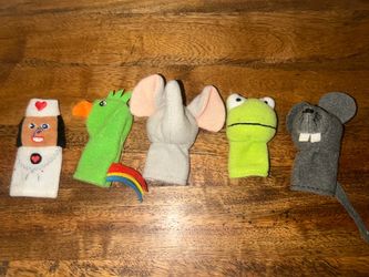 Set of 5 Fabric Finger Puppets